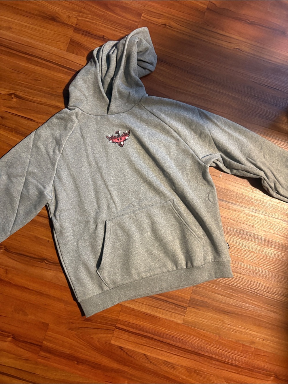 Puma Gray Hoodie with Red Embroidered Logo